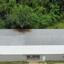 10-Year-Uniflex-Acrylic-Waterproof-System-over-the-metal-roof-at-Russell-Hilton-Cabinet-Shop-in-Odum-GA 2